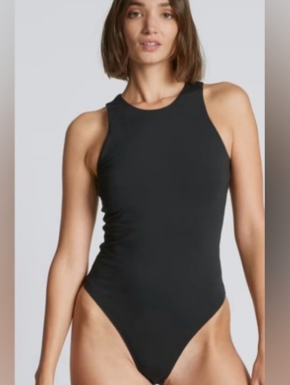 Everlane The Cutaway Thong Bodysuit New Medium Black
